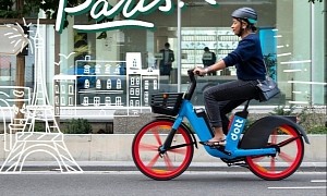 Dott’s New Bright-Blue E-Bike Starts Its Ridesharing Journey in Paris