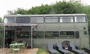 Double-Decker Was Converted Into a 3-Bedroom Home, Features a Toilet as a Driver's Seat