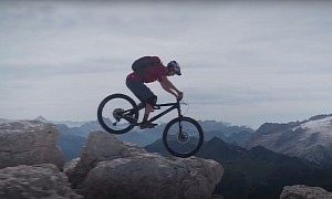 Double Guinness World Record-Breaker Goes Alpine Biking on the Edge in Italy