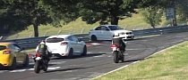 Douchebag BMW 1 Series Coupe Driver Drifting on Nurburgring Spins Mid-Traffic