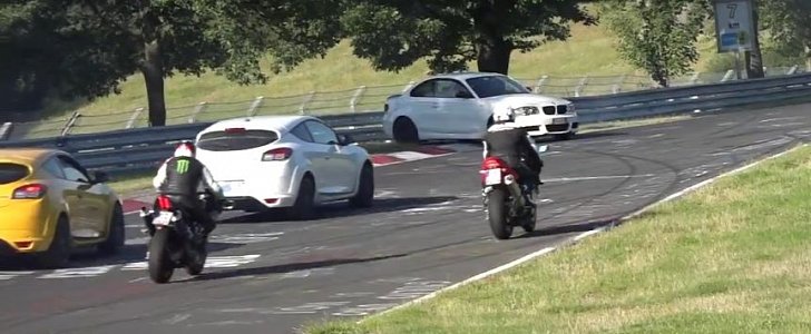 BMW 1 Series Coupe spins on Nurburgring