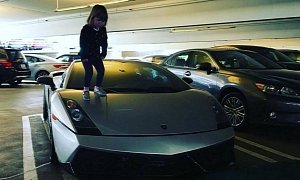 Douchebag Dad Lets His Daughter Trample Somebody's Lamborghini, Brags About It