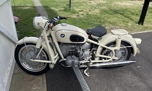Dover White 1956 BMW R50 Was Extensively Restored Inside Out, Looks Fit for a Museum