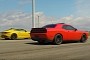 Drag Race: Jaguar F-Type R and Dodge Challenger SRT Hellcat Engage in Lairy Catfight