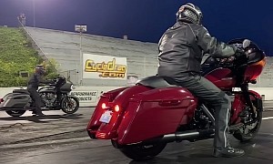 Drag Race of the Baggers Pits Indian vs. Harley, Runs Have Different Outcomes