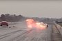 Drag Racing Dodge Viper Blows Engine, Catches Fire and Hits the Wall Twice