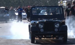 Drag Racing Jeep Aims for 1/4-Mile Record with Ford Small Block and 88mm Turbo