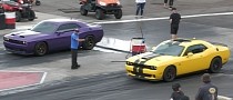 Drag Racing Video Shows How Quick the Dodge Challenger Redeye Is Next to the Hellcat