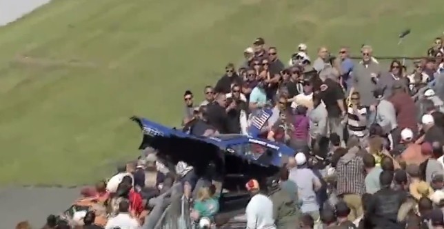 Dragster’s Bodywork Blows Off, Flies Into Crowd
