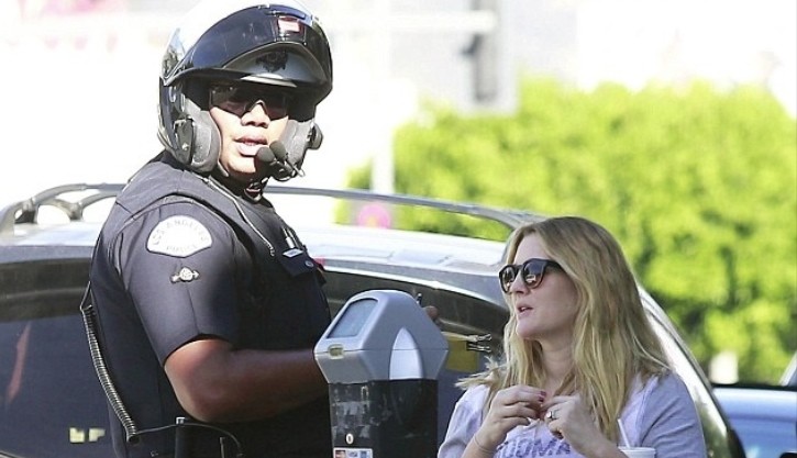 Drew Barrymore Got a Jaywalking Ticket after Yoga Class, Played It Cool
