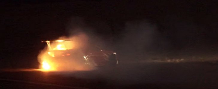Drift Car Goes Up in Flames