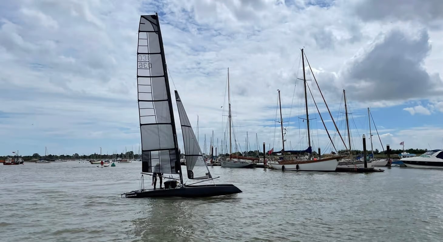 first hydrofoil sailboat