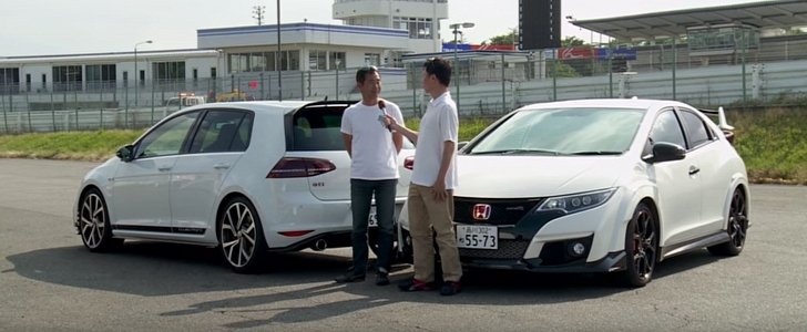 Drift King Tsuchiya Drives Civic Type R and GTI Clubsport