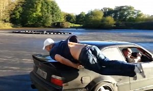 Drifting BMW M3 Hits Overenthusiastic Bystander