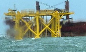 Drifting Carrier Finally Rescued After Colliding With a Tanker and Hitting a Platform