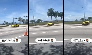 Drifting Error 404: Ford Mustang Gets Stranded on the Median