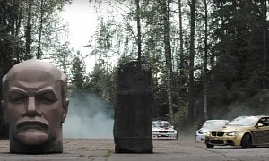 Drifting Inside a Former Soviet Missile Base Is Mocking Communism with 2,500 HP