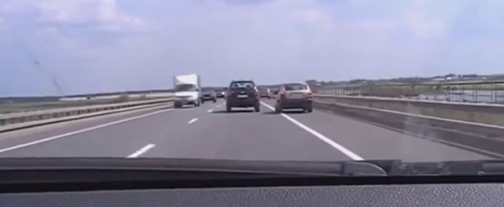 Overtaking on the hard shoulder is a no-no