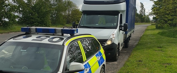 The driver was stopped after his van forced other cars to make dangerous moves to avoid the collision