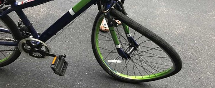 Boy's bike ruined after Range Rover clips him in Pittsford, New York