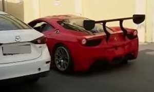 Driver Loses Door on Ferrari in Most Stupid Accident