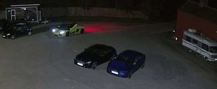 CCTV footage shows thieves taking Lamborghini Aventador after owner lost the keys to it