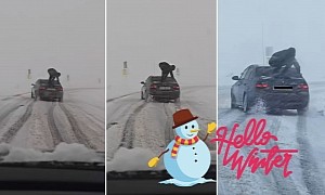 Driver of RWD BMW Shows Us Why It's Important To Ride With a True Friend During Winter