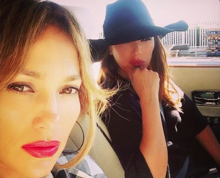 Jennifer Lopez and her friend after the accident