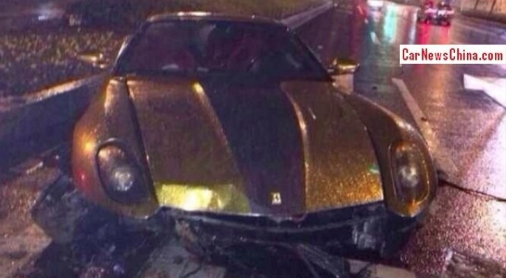 Wrecked Ferrari 599 GTB