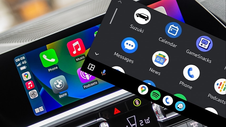 Android Auto and CarPlay interfaces