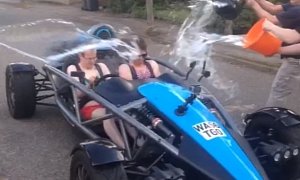 Driving an Ariel Atom through the ALS Ice Bucket Challenge
