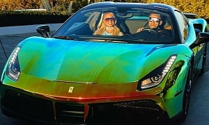 Driving With Paris Hilton in Custom Chrome Ferrari 488, She "Loves It"