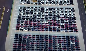 Drone Video Shows a Gazillion Teslas Ready To Be Shipped From China Worldwide