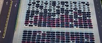 Drone Video Shows a Gazillion Teslas Ready To Be Shipped From China Worldwide