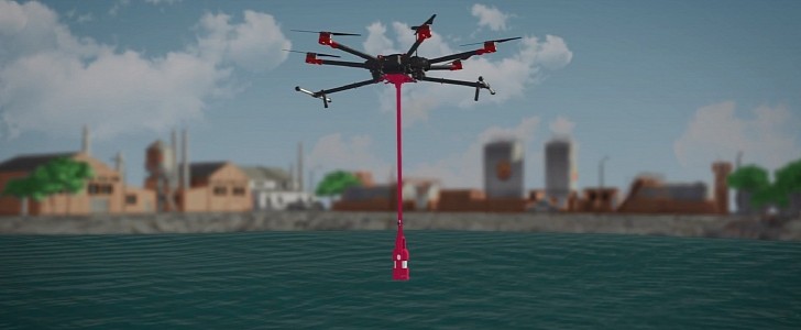 Nixie water sampling system by drone