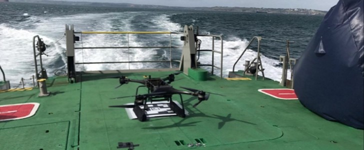 Minerva Heavy-Lift Drones Used for Man Overboard Drills