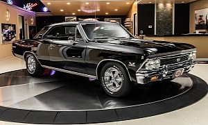 Drop-Dead Gorgeous 1966 Chevrolet Chevelle SS Rocks Black-on-Black Attire Like No Other