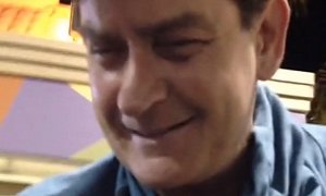Drunk Charlie Sheen Emerges from the Bushes at Taco Bell Drive-Through