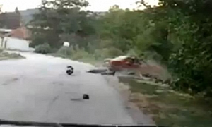 Drunk Driver Crashes Motorcycle Head-On