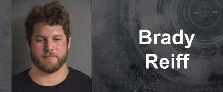 Football player Brady Reiff drunkenly mistook a police car for a Uber