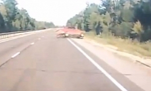 Drunk Lada Driver Crashes in Russia: Textbook