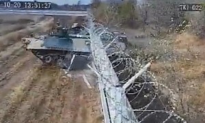 “Drunk” Operator Takes BMP-3 Fighting Vehicle on Joyride, Through Airport Fence