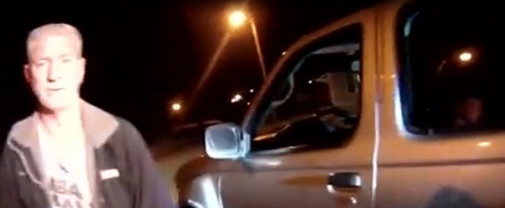 Drunken man drives into the set of DUI prevention video