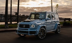 Dry Carbon and China Blue Mercedes-AMG G 63 Is a Lowered Brabus Widestar on 24s