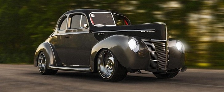Dual-Tone 1940 Ford De Luxe Coupe Hot Rod rendering