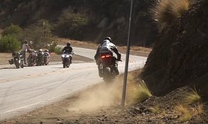 Ducati 1199 Rider Tries to Drag Elbow On the Snake - Almost Wrecks His Bike