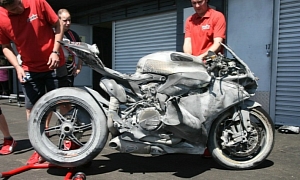 Ducati Panigale Burns after Highside Crash