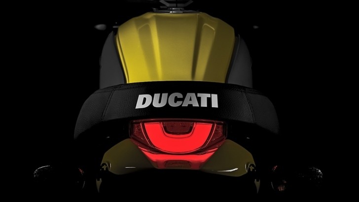 Rear view of a Ducati Scrambler