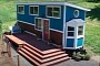 Duchess Tiny House Is a Rustic Paradise in Teal, Comes With Two Lofts and a Fireplace