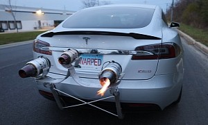 Man Attaches Jet Engines to His Tesla Model S, Negates Elon's Plan To Save the World